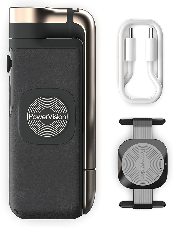 PowerVision S1, Gimbal Smartphone,3-Achsen-Telefonstabilisator mit eingebautes Stativ, kabelloser Po