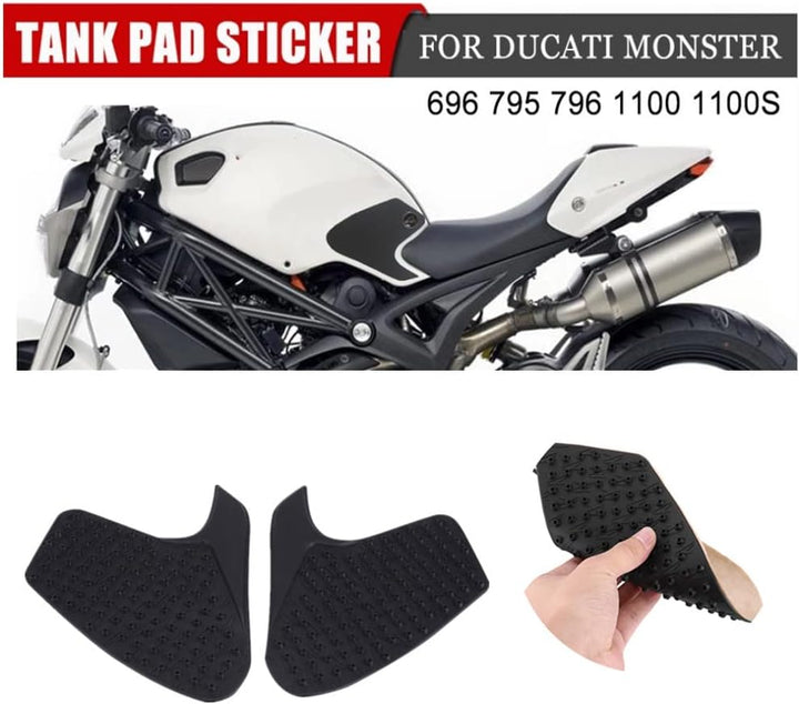 For Motorrad Tankpad Grip Ducati Monster 750-Tankpad Motorrad Traktionspad Tank Traction Pad Knie Gr
