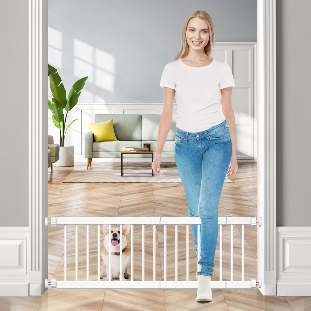 Kurzes Hundegitter, Fldofaves Extra breites 45-115cm Haustiergitter Gatter für Hunde im Innenbereich