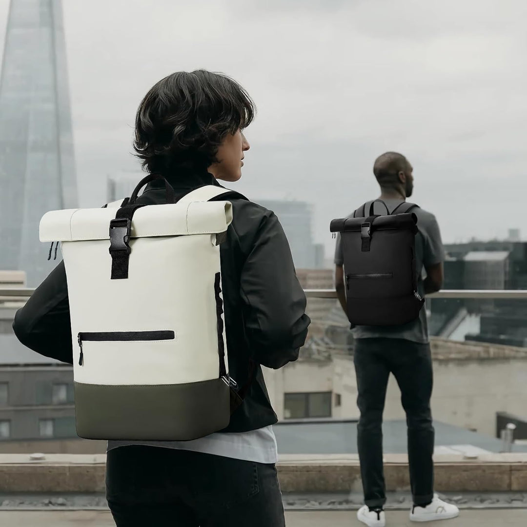 Rolltop Rucksack Herren Damen Wasserdicht Grosse Laptop Rucksack Reiserucksack mit Multifunktionale