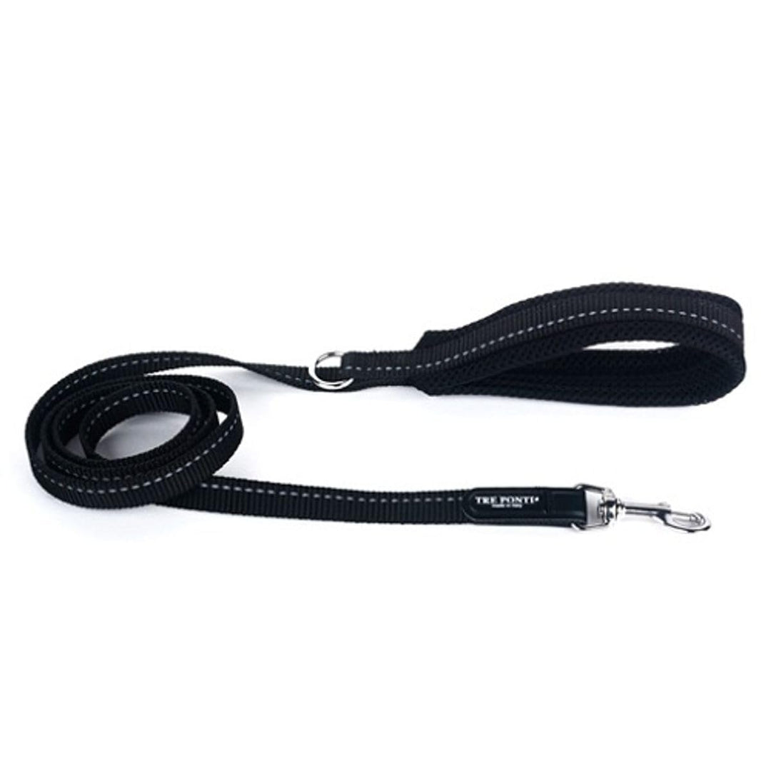 Tre Ponti Leine Economic Mesh mit Handgriff 100 cm x 1,5cm div. Farben, Farbe:schwarz, schwarz