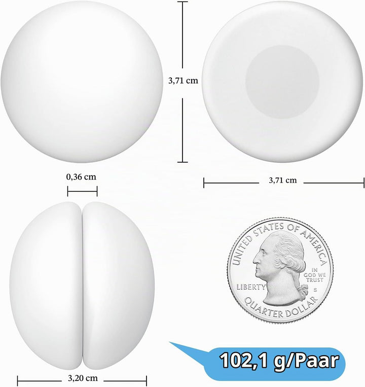 VANZAVANZU Duschvorhang Gewichte, Niemals Rost Duschvorhang Magnete, Silikonbeschichtete Magnete Tis