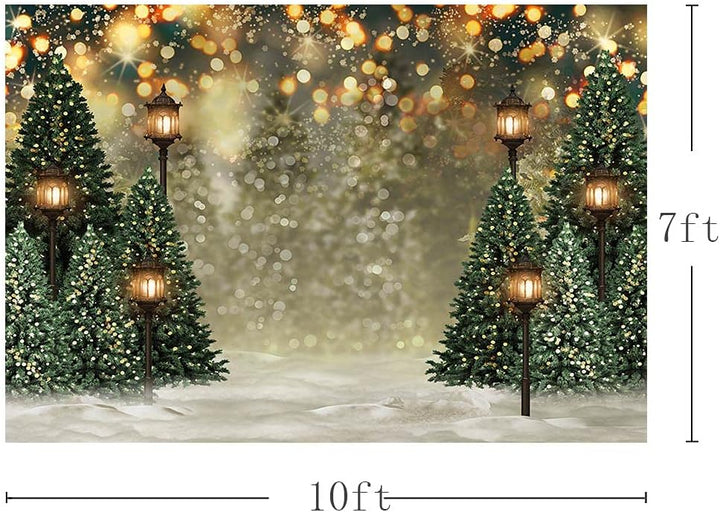 MEHOFOND Fotohintergrund für Neugeborene, Motiv: Weihnachtsbaum, Schneeflocke, Grün, 3 x 2,1 m 10x7f