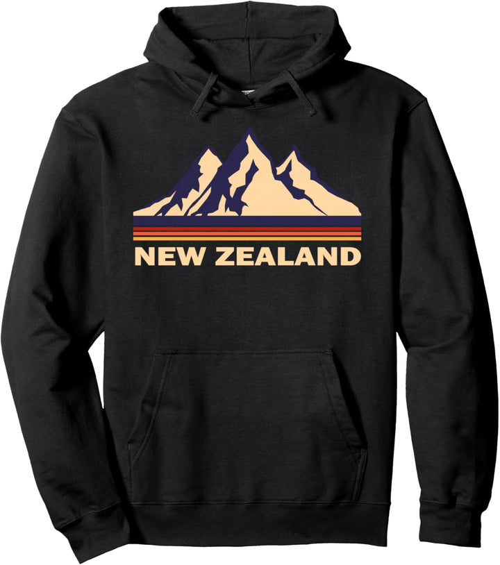 Neuseeland Berge retro Pullover Hoodie
