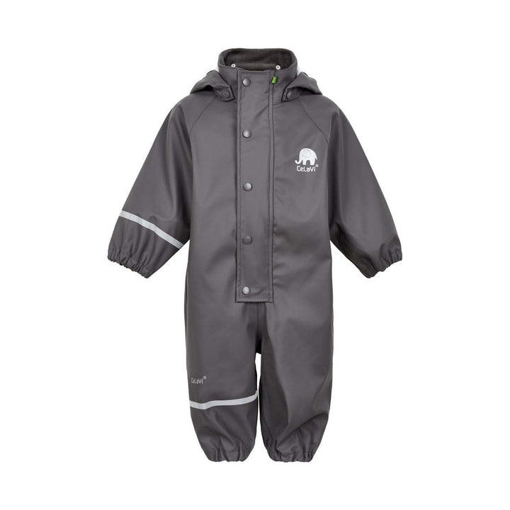 Celavi Unisex Kinder Rainwear Suit-Solid Pu Snowsuit, Grau