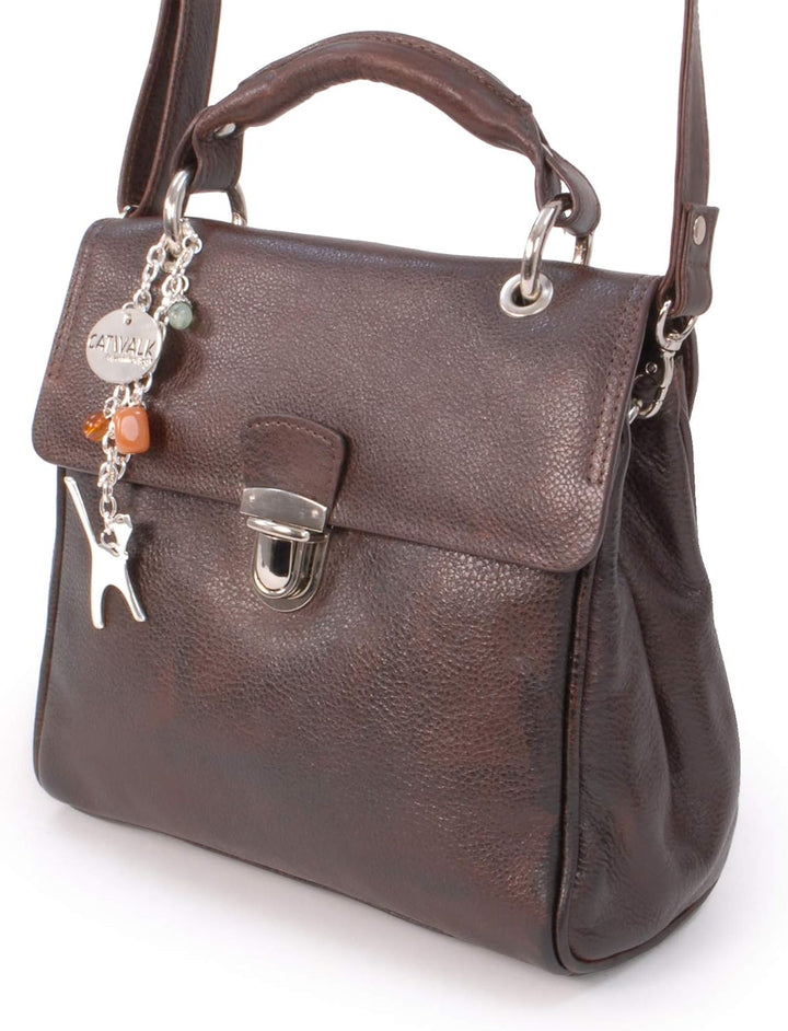 Catwalk Collection Handbags - Damen Leder Umhängetasche - Crossbody Bag/Handtasche Mittelgross - Ver