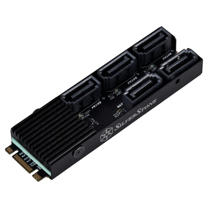SilverStone Technology SST-ECS07-5-Port-SATA-Gen3-6Gb/s-Non-RAID-M.2-PCIe-Speichererweiterungskarte