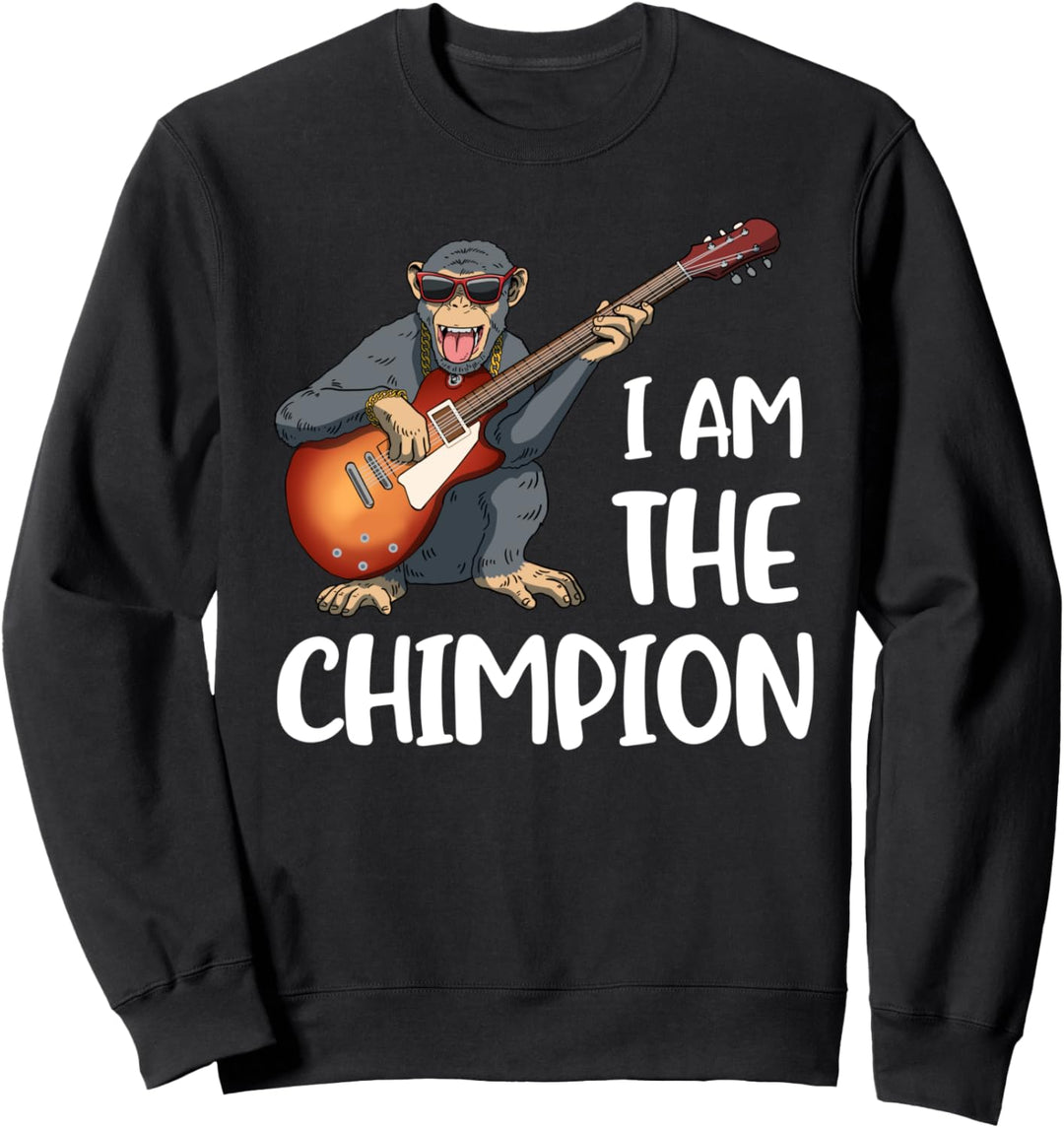 Monkey Playing Guitar Sweatshirt