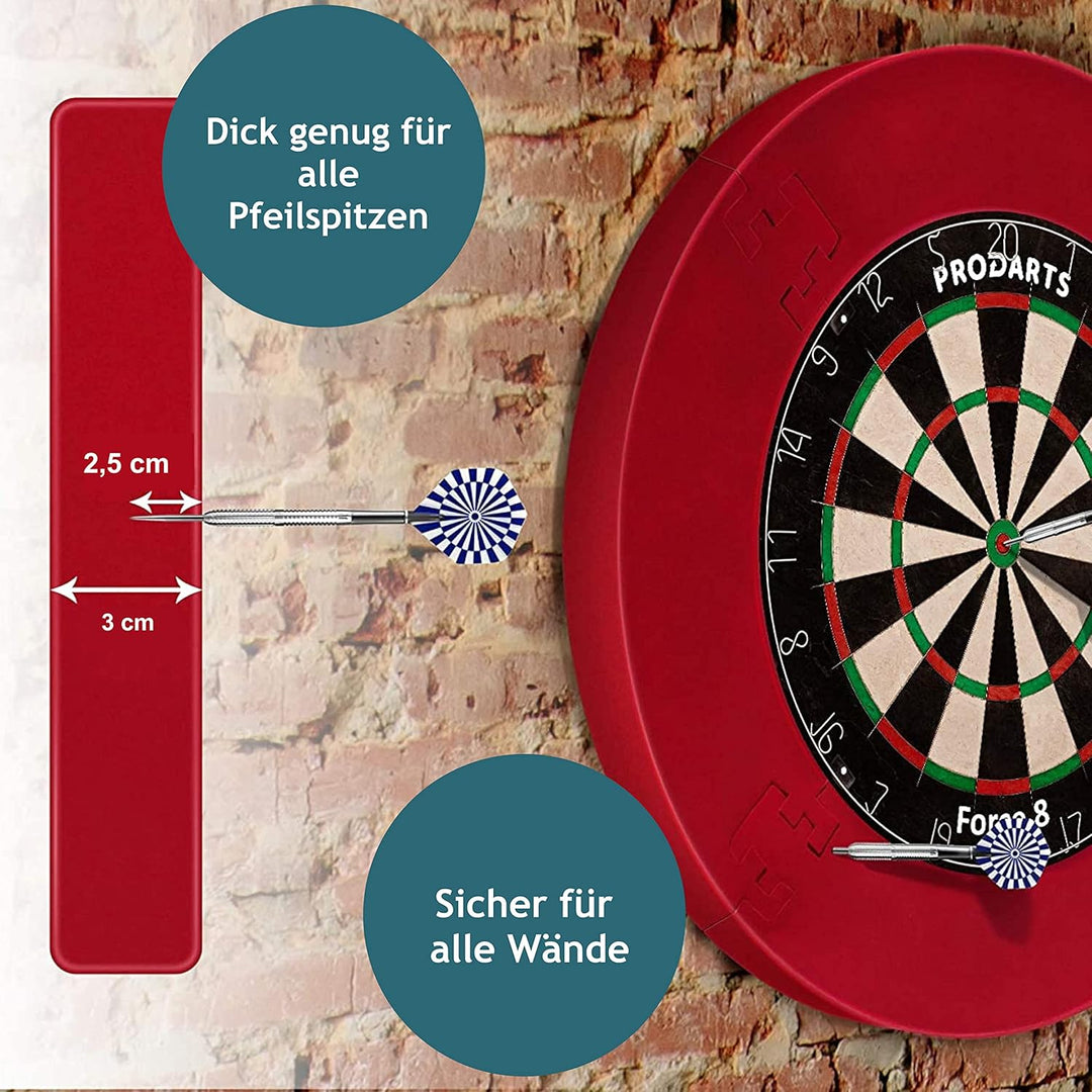 ProDarts Dart Surround Für Alle Marken-Dartscheiben – Dart Auffang-Ring In Rot – Hochwertige Stabile