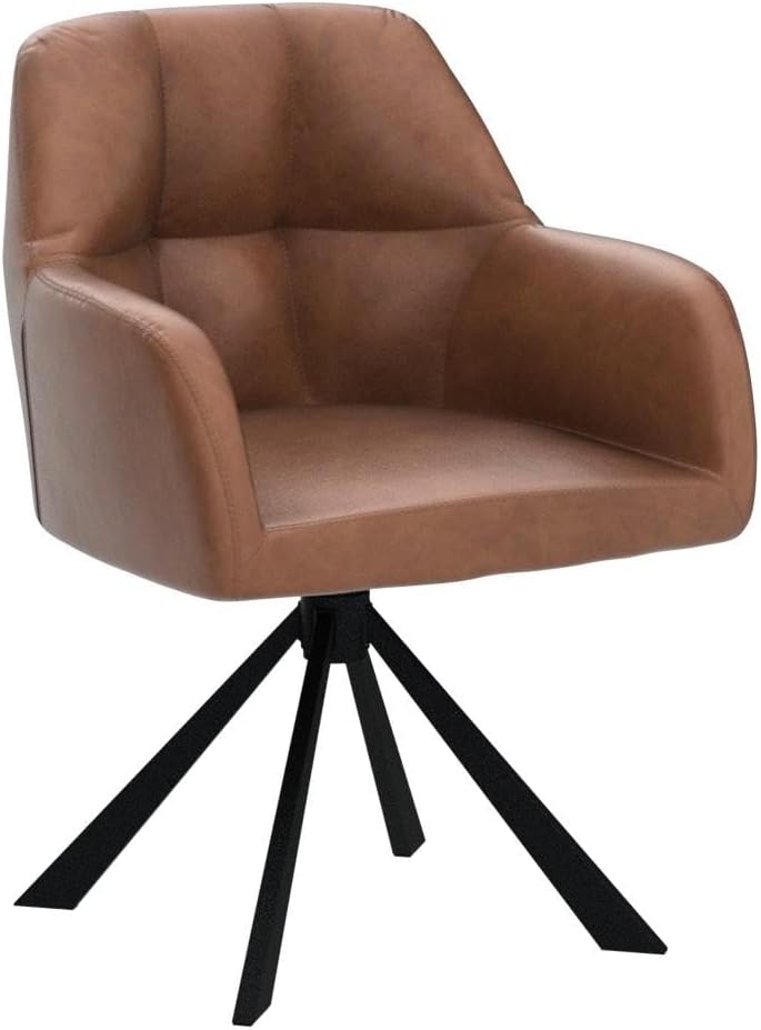chairus Schreibtischstuhl PU Leder Bürostuhl 360° Drehbar Schreibtischstuhl Sessel für Arbeitszimmer
