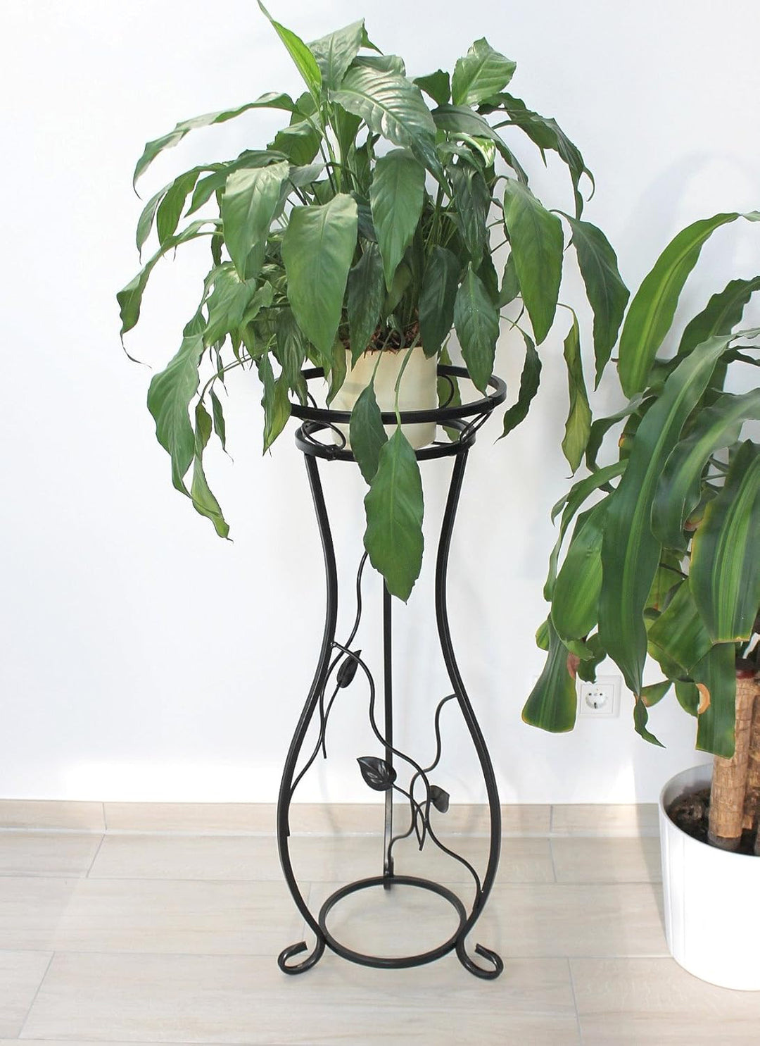 DanDiBo Blumensäule Metall Schwarz 90 cm Blumenständer KW405 Pflanzensäule Pflanzenständer Blumenhoc