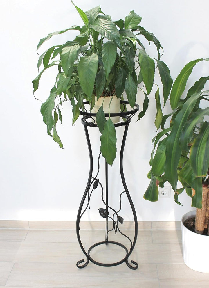 DanDiBo Blumensäule Metall Schwarz 90 cm Blumenständer KW405 Pflanzensäule Pflanzenständer Blumenhoc