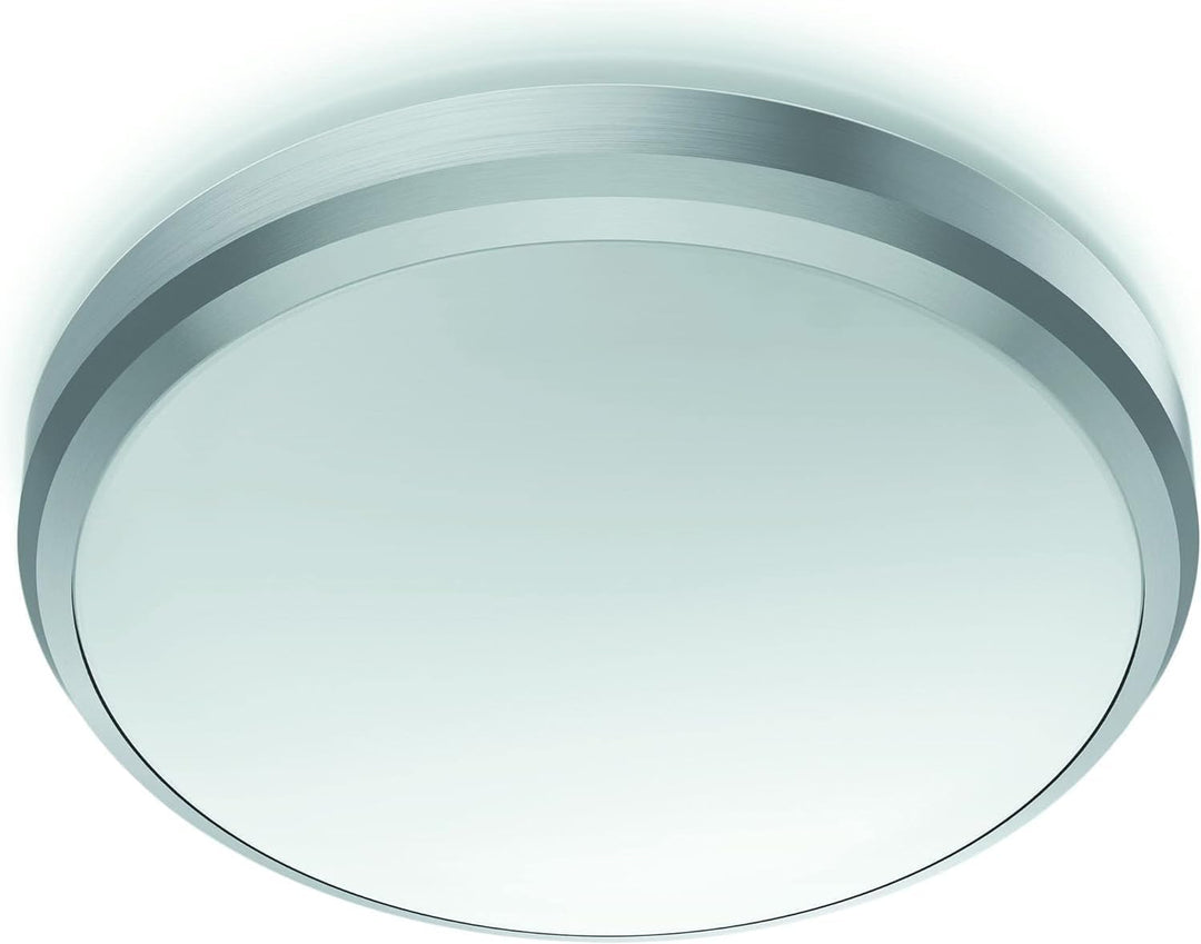 Philips Outdoor LED Deckenleuchte Doris, nickel, 6W, kaltweisses Licht 4.000K, IP54 Schutzklasse, in