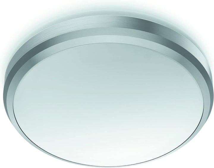 Philips Outdoor LED Deckenleuchte Doris, nickel, 6W, kaltweisses Licht 4.000K, IP54 Schutzklasse, in
