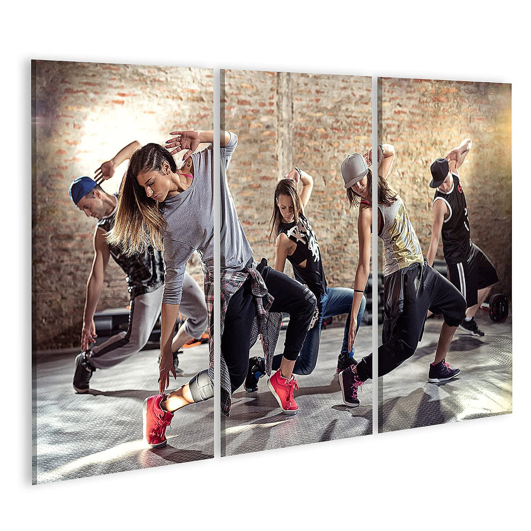 islandburner Bild auf Leinwand Break Dance Gruppe Tanz Unterricht Bilder Wandbilder Poster Leinwand
