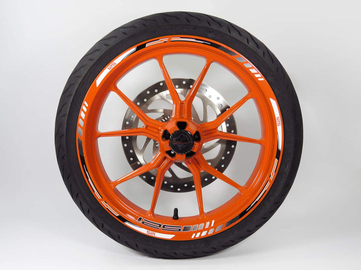 Felgenrand Aufkleber Felgenbett kompatibel mit KTM 125 Duke 710045