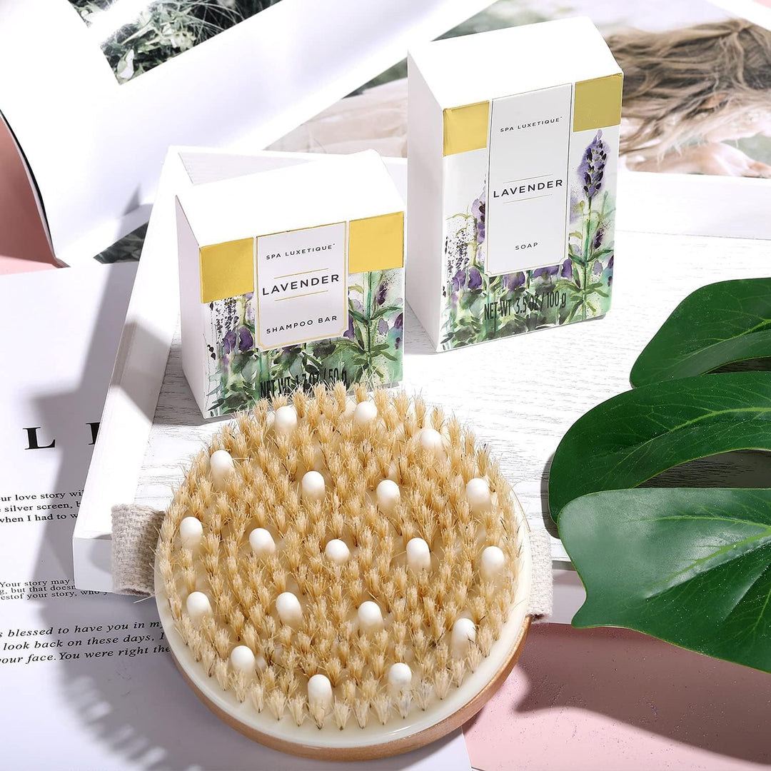 SPA LUXETIQUE 15tlg Lavendelduft Bade Geschenkset, Valentinstag Geschenke für Frauen mit Duschgel, B
