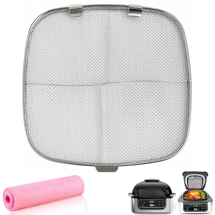 Edelstahl Splatter Schild für Ninja Foodi AG301, Luftfräter Ersatzteile Zubehör Feine Mesh Splatter