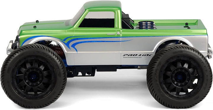 1/8 1972 Chevy C-10 Long Bed Clear Body: Monster Truck