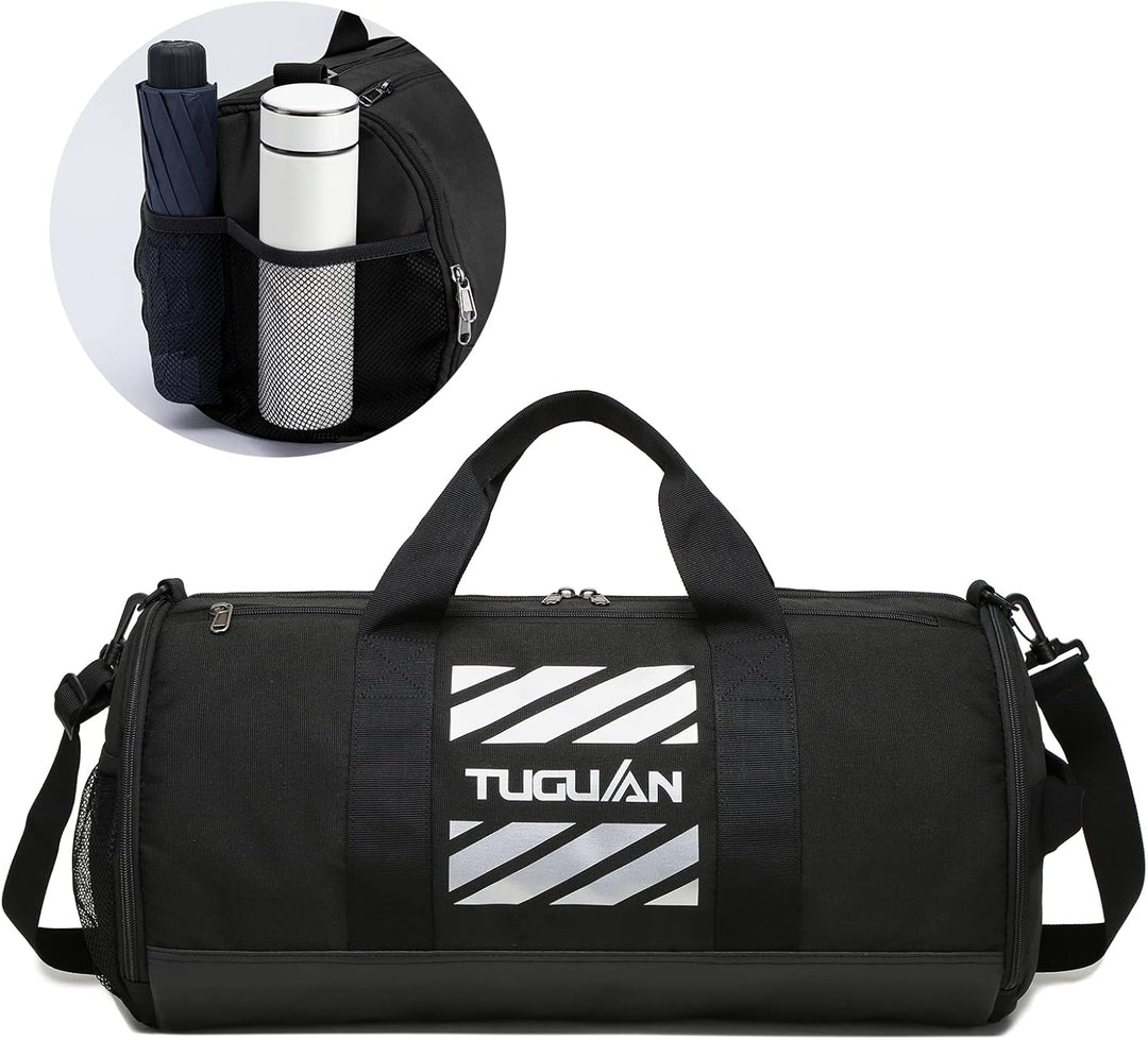 TUGUAN 40L Sporttasche Herren Basketball Trainingstasche mit Schuhfach, Ballfach & Nassfach Wochen R