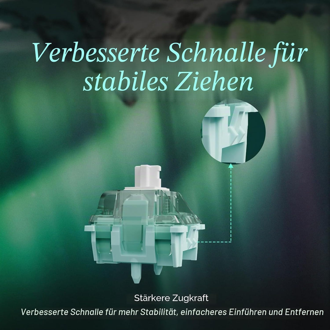 GATERON Magnetic Jade Pro Keyboard Switches, Linear Factory Pre-lubed Freely Setting Pre-Travel 20mm