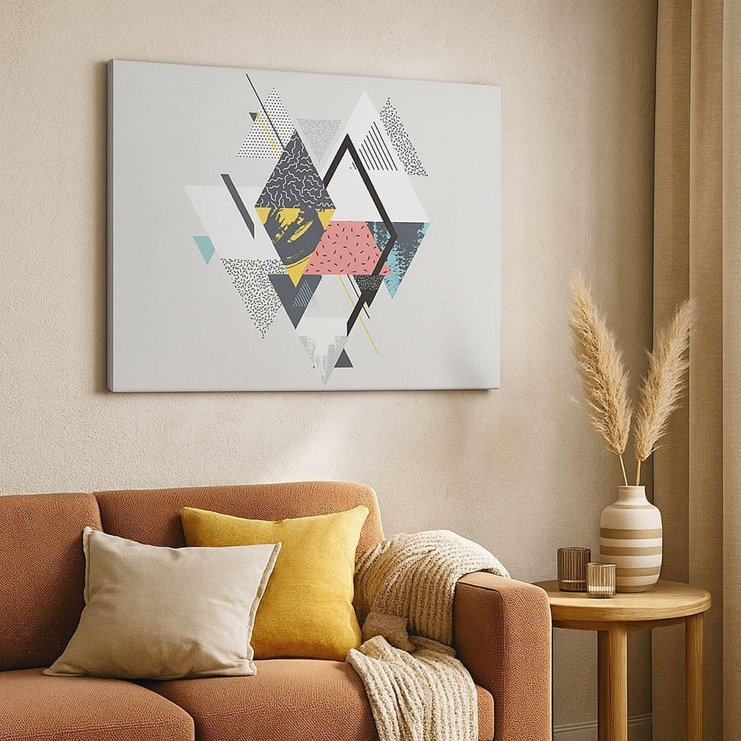 Bilder auf Leinwand Abstraktion modern Leinwandbild mit Rahmen 70x50cm Wandbilder Dekoration Wohnzim