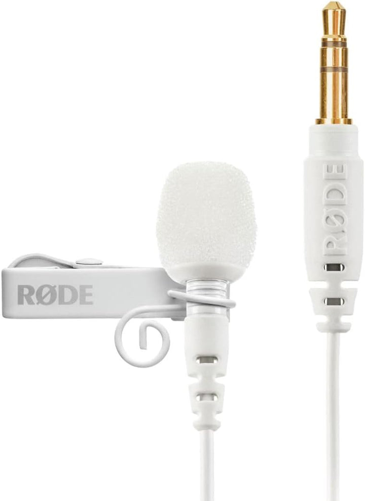 Rode Lavalier GO WH Weiss Lavalier-Mikrofon + keepdrum WS05 WH Fell-Windschutz Weiss lavgowh-ws05wh,