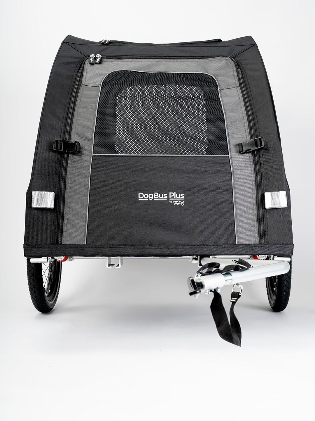 TrendPet DogBus Plus L - Gefederter Aluminium Fahrradanhänger für Hunde, Hundanhänger für grosse Hun