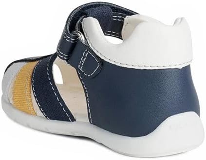 Geox Baby-Jungen B Elthan Boy Sandal 18 EU Navy Ochre, 18 EU Navy Ochre