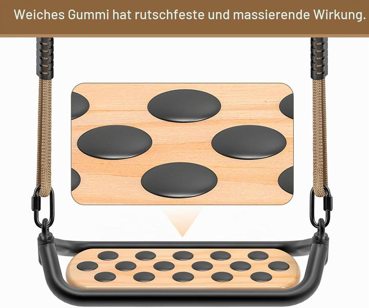 Dolibest Schaukel Kinder, Indoor Outdoor Babyschaukel Erwachsene Schaukel Holz Schaukelsitz Spielpla