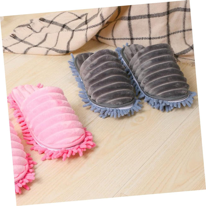 MAGICLULU Abnehmbare Unterseite Wischpantoffeln Reinigungspantoffeln Damen Bodenreinigung Grösse L L