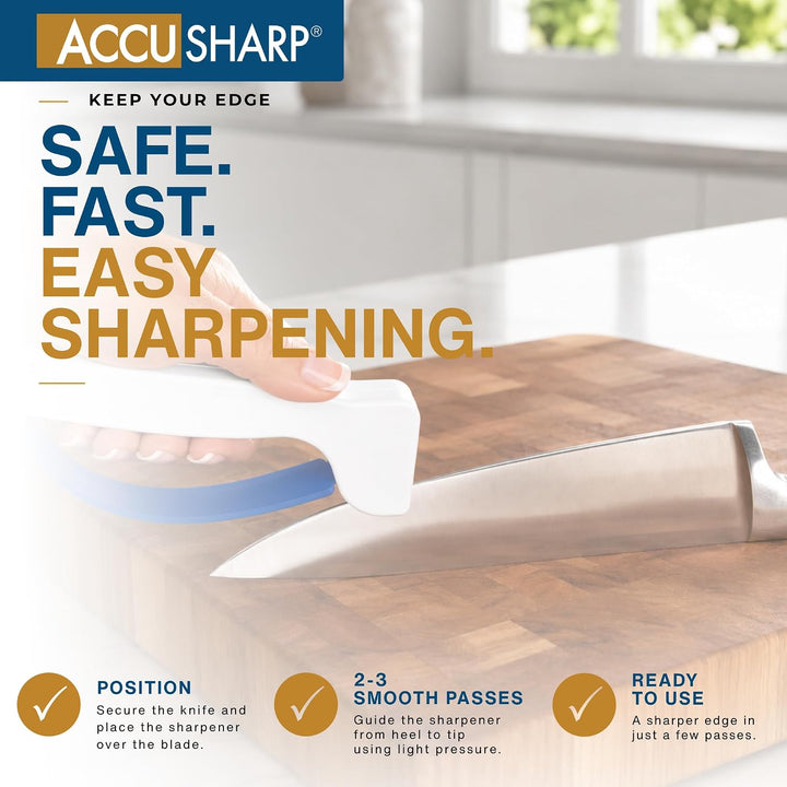 AccuSharp Messerschärfer, Blau/Weiss, ACCU-001W, Blau/Weiss