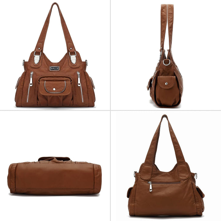 Scarleton satchel handtasche für Damen, ultraweich gewaschen vegan leder crossbody beutel, schulter-