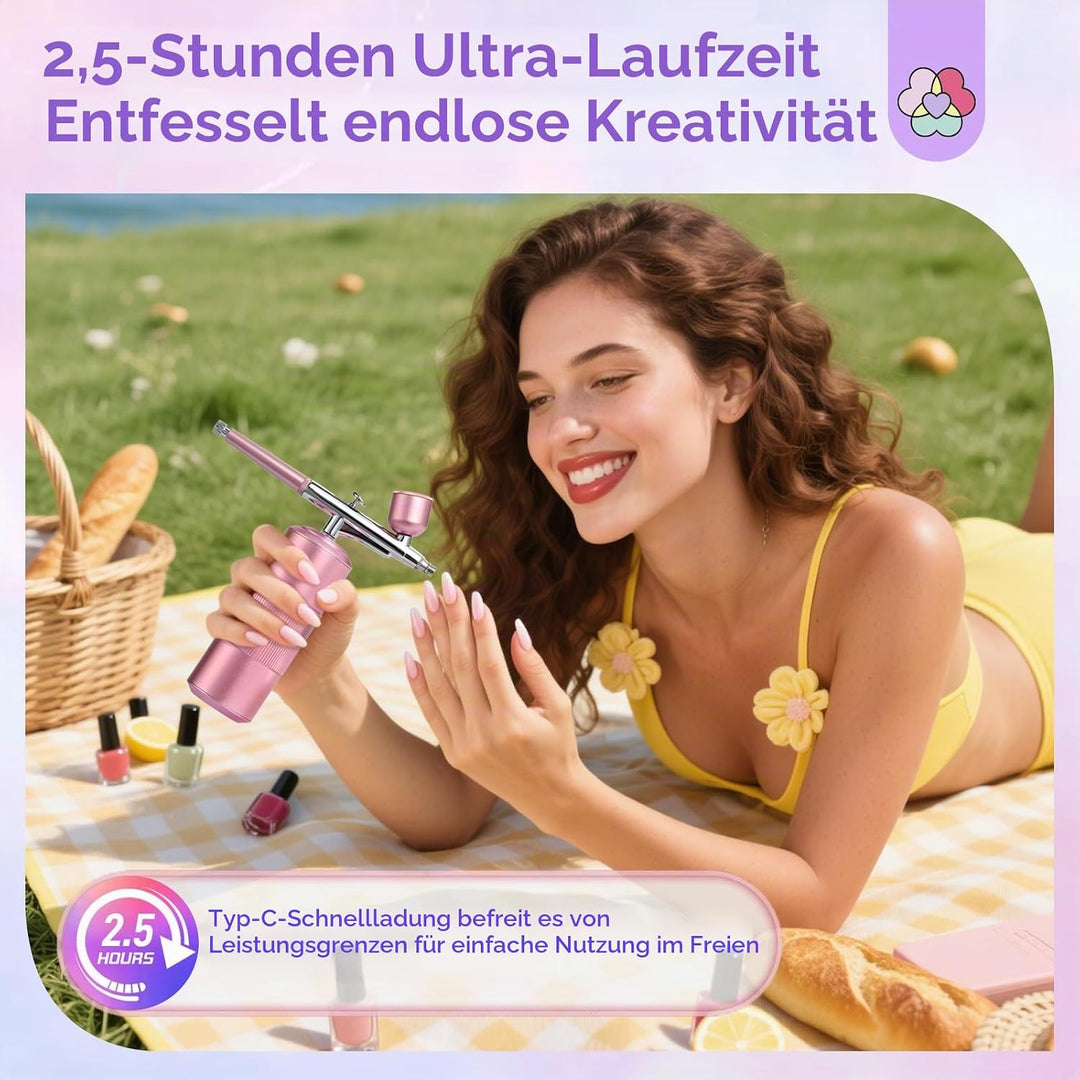 SAVILAND Erweiterte grenzenlose Nail Art-Kreativität · Salon-perfekte Ergebnisse Nail Art Airbrush-S