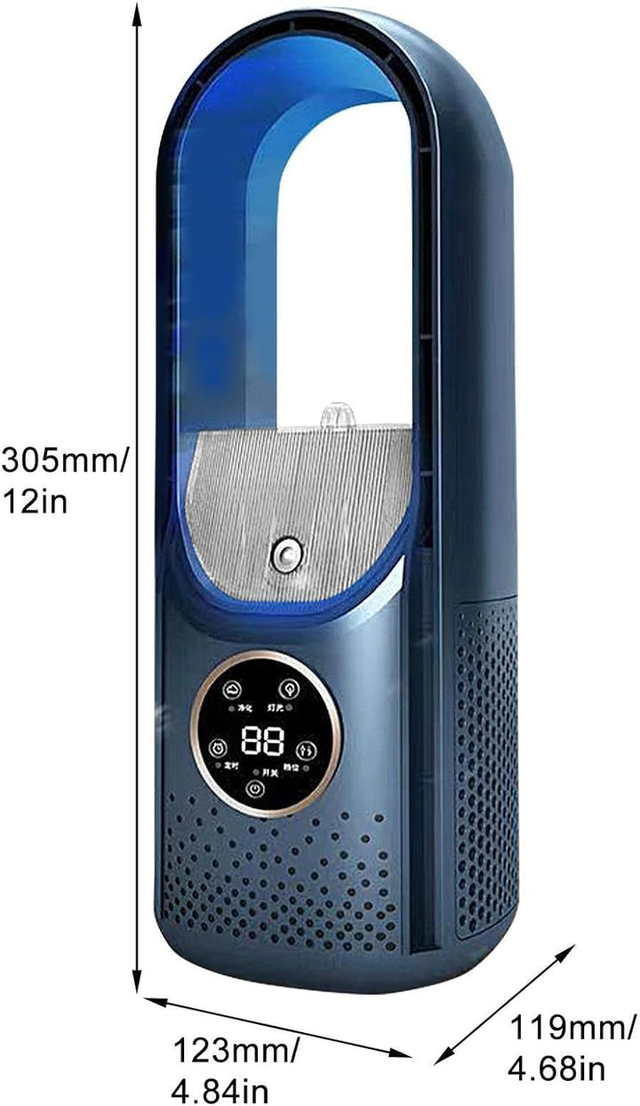 Lamellenloser Ventilator mit 6 Geschwindigkeitsstufen und Timerfunktion, USB-Multifunktionssteuerung