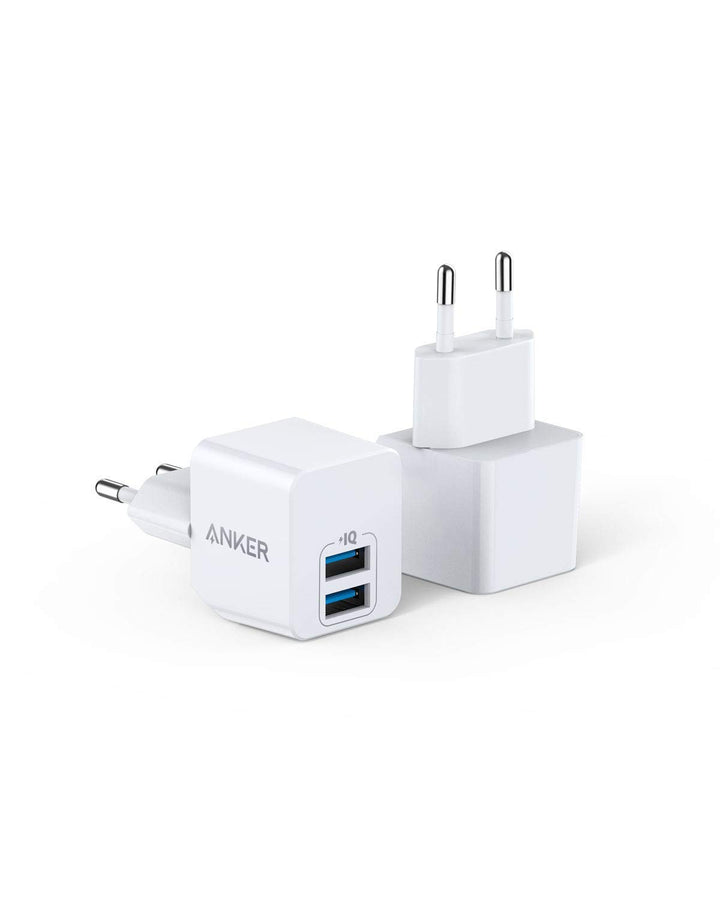 Anker PowerPort Mini Duales Wandladegerät 2 Pack, Extrem kompaktes 12W USB-Ladegerät, 2,5A Leistung