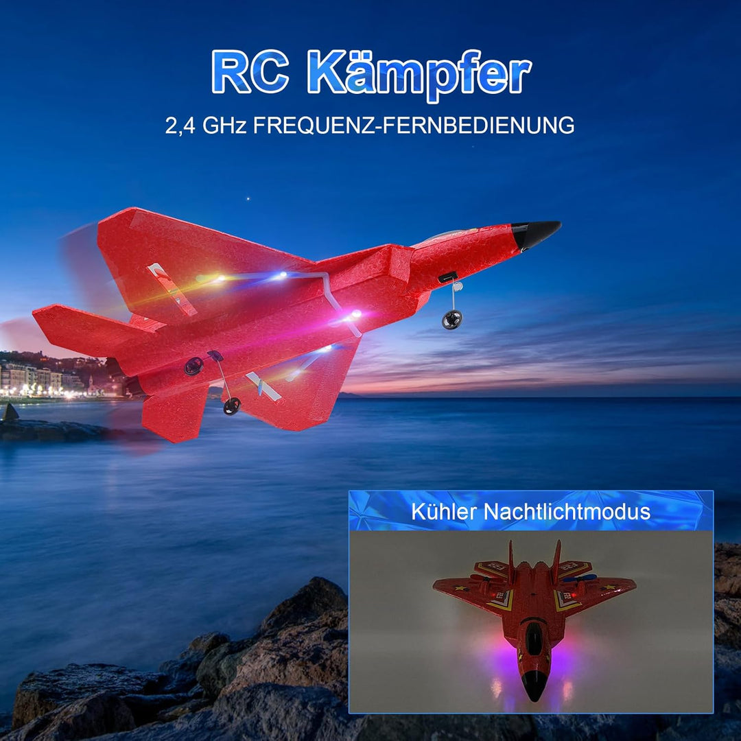 Henakmsl RC Flugzeug 3CH Ferngesteuerter Kämpfer 2.4GHz RC Flugzeug RTF für Anfänger, Kinder und Erw