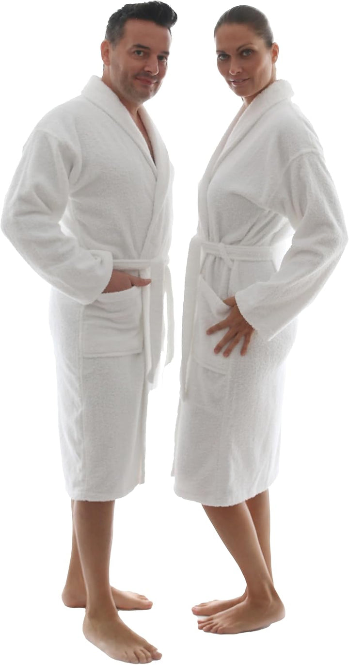 LEBENGOOD Bademantel für Damen, Herren, Unisex, Frottee 100% Baumwolle, Weicher Morgenmantel Dusche,