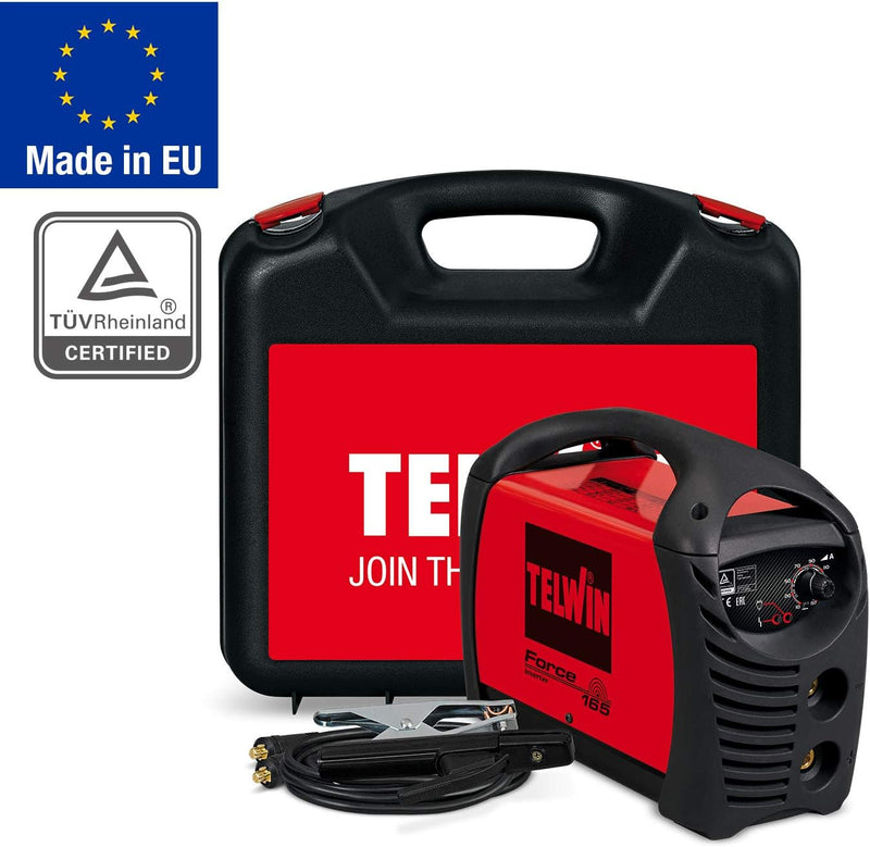 Telwin S.p.A. 815857 Force 165 Inverterschweissgerät für Das Elektrodenschweissen Mit Schweisszubehö
