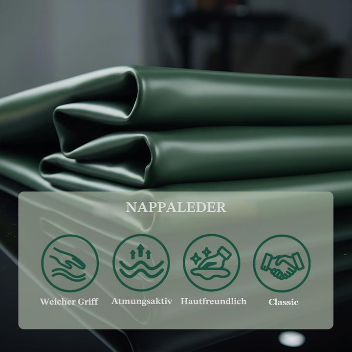 Kofferraum Organizer mit Deckel – Premium NAPPA-Leder, Tragbarer Push-Pull-Griff & Stabile Universal