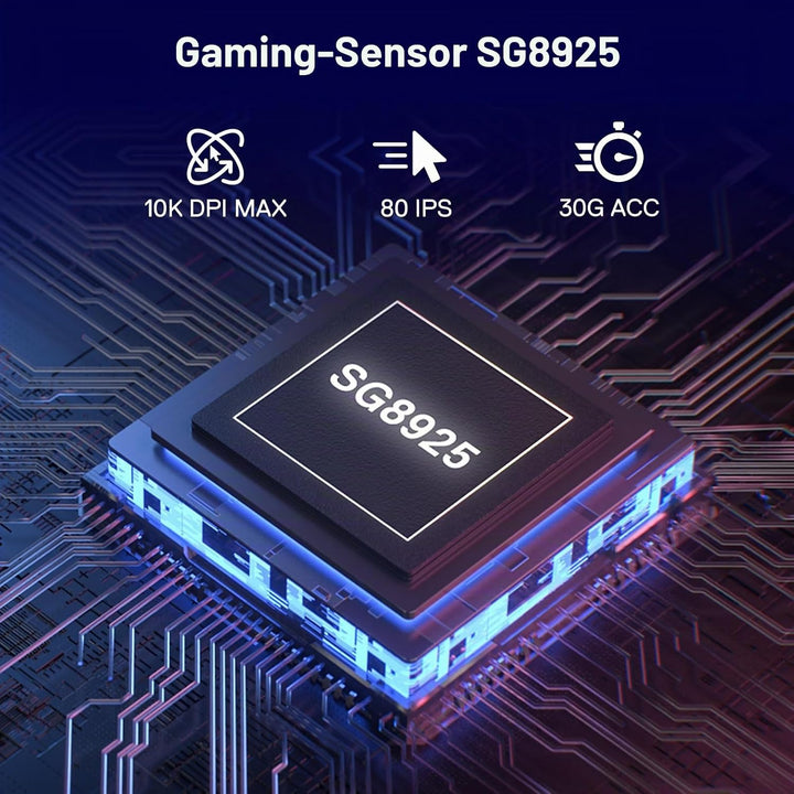 Redragon M730 Wireless Gaming Maus, 10000 DPI, 3-Verbindungsmodi, BT &amp; 2.4G Wireless, 6 Makrotasten,