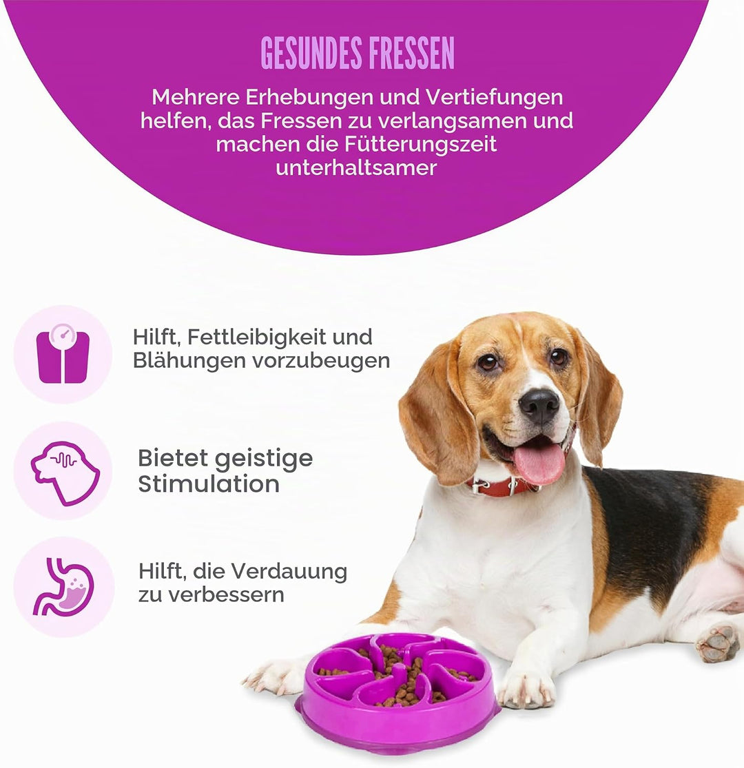 Outward Hound Kyjen 51005 Fun Feeder Slow Feed Interaktiver Bloat-Stop-Futternapf für Hunde, Grösse