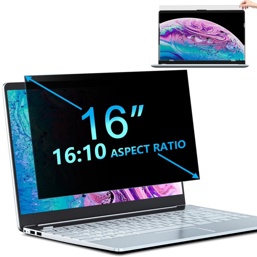 STARY Laptop Sichtschutzfilter 16 Zoll 16:10 Seitenverhältnis Sichtschutzfolie, Anti-Blaulicht, Anti