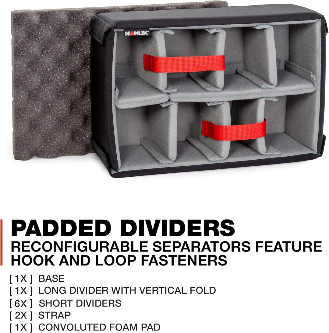Nanuk 918 Wasserdichter Hartschalenkoffer Mit Gepolsterten Trennwänden und Organizer für Deckel - Ge