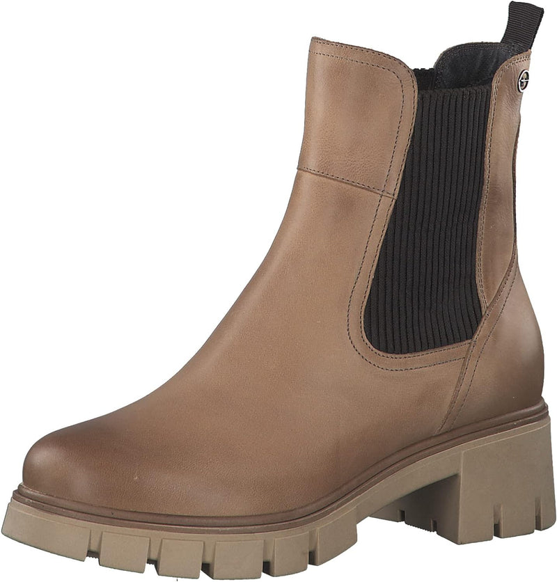 Tamaris Damen Chelsea Boots, Frauen Stiefeletten,TOUCHit-Fussbett 36 EU Braun Nut, 36 EU Braun Nut