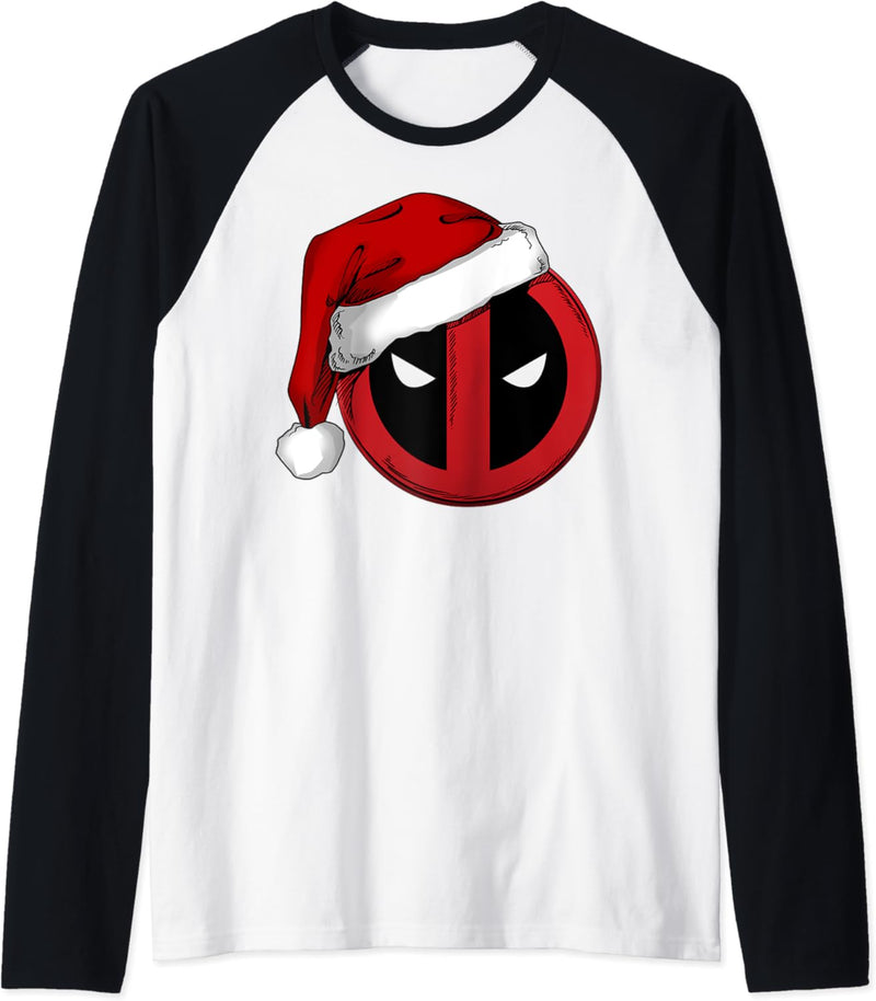 Marvel Deadpool Icon Santa Hat Weihnachten Raglan