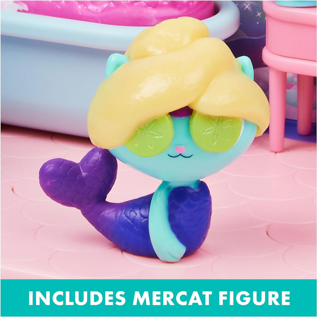 Cuffie In“Gabby's Dollhouse, Primp and Pamper Badezimmer mit Mercat Figur, 3 Zubehörteile, 3 Möbel u