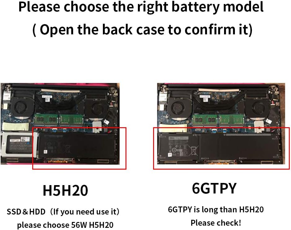 6GTPY 5XJ28 GPM03 Laptop Akku für Dell XPS 15 9550 9560 9570 7590 P56F001 P56F002 Precision 5510 552