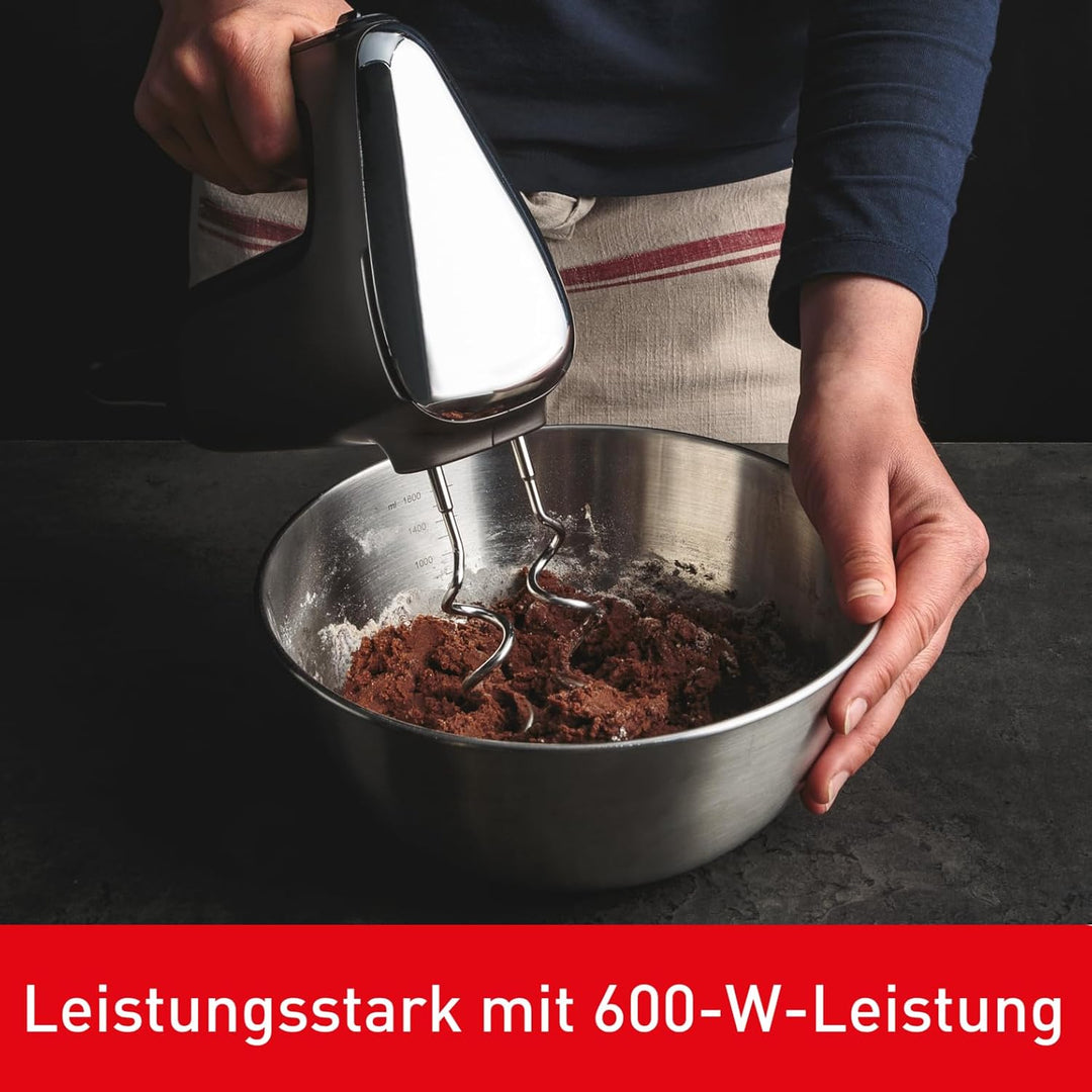 Tefal HT650E Power Mix Silence Handmixer | 600 Watt | variabler Geschwindigkeitsregler | Turbo- und