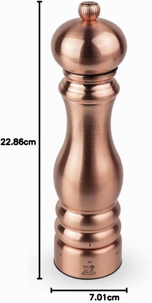 PEUGEOT - Pfeffermühle Paris Chef u‘Select 22 cm + Pfeffer - Aus Edelstahl - 6 voreingestellte Mahlg